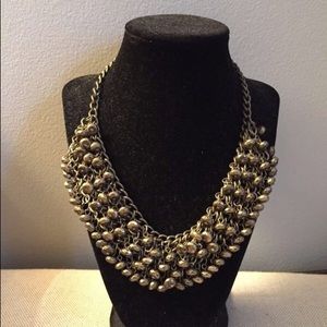 Fashion gold beaded statement necklace