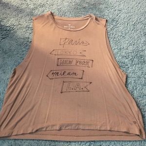 Army green sleeveless t