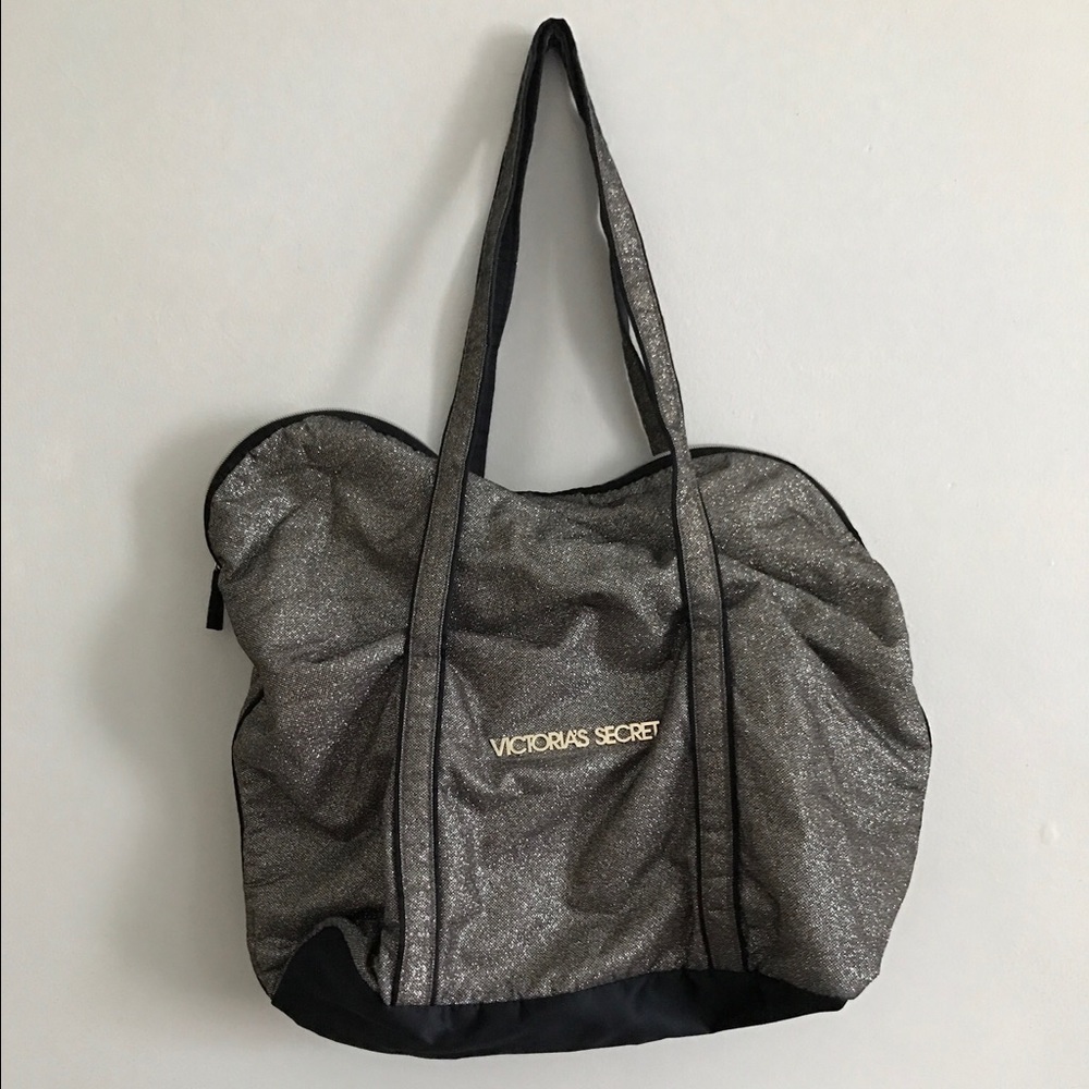 Victoria's Secret sparkly gold overnight/gym bag