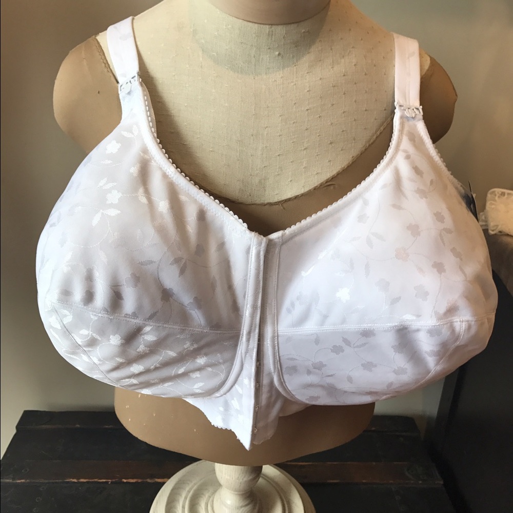Elila Jacquard Front Closure Soft Cup Bra