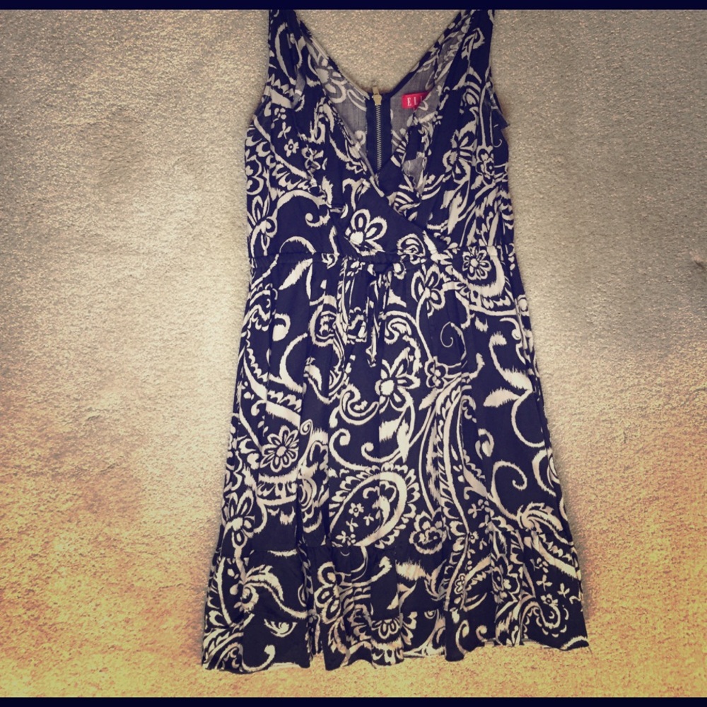 Black and white dress floral