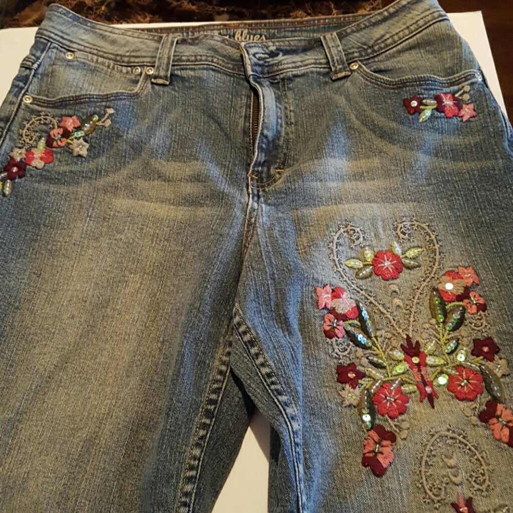 Size 14 LA Blues Flowered jeans