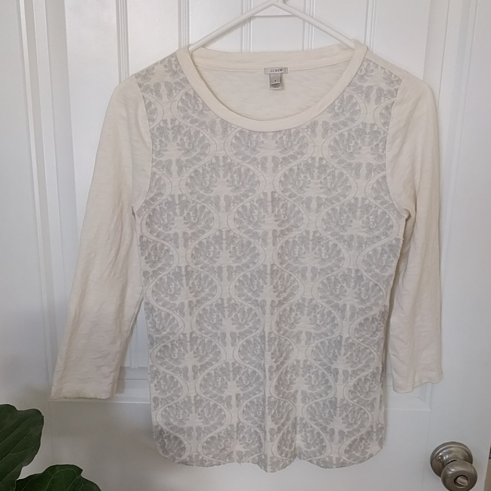 Jcrew 3/4 sleeve top