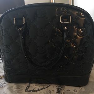 Hello Kitty Embossed Patent Leather Dome Handbag