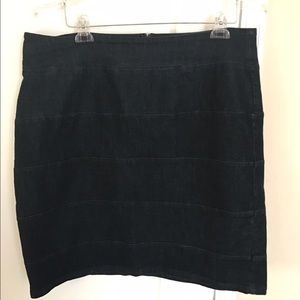 Denim pencil skirt