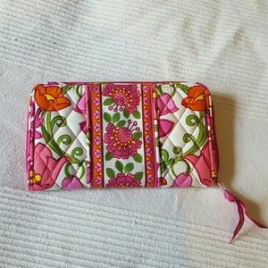Colorful Vera Bradley wallet pink tones