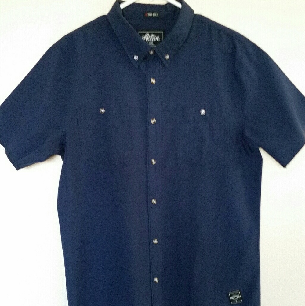 $PRICE DROP$  ACTIVE, navy blue button down