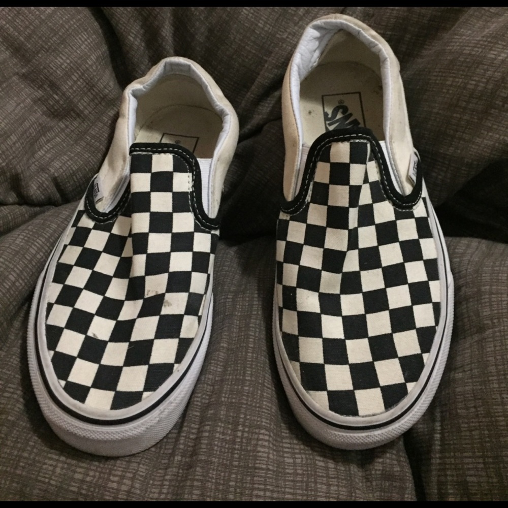 CHECKERBOARD SLIP ON VANS