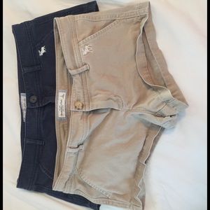 Abercrombie & Fitch Short shorts sz 2 blue & khaki