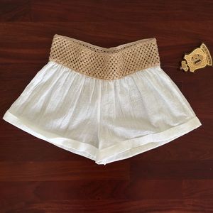 Stretchy & Flowy White Shorts