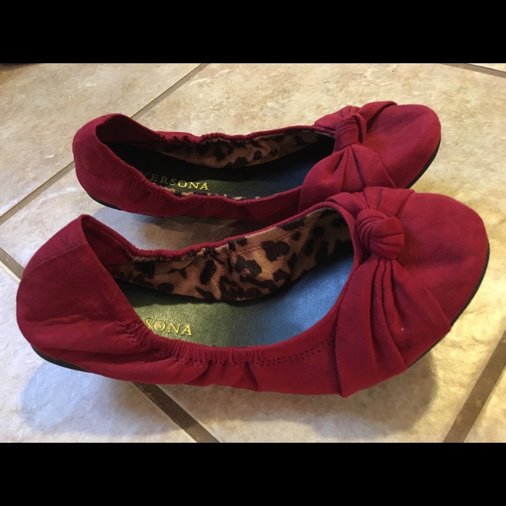 Red ballet flats