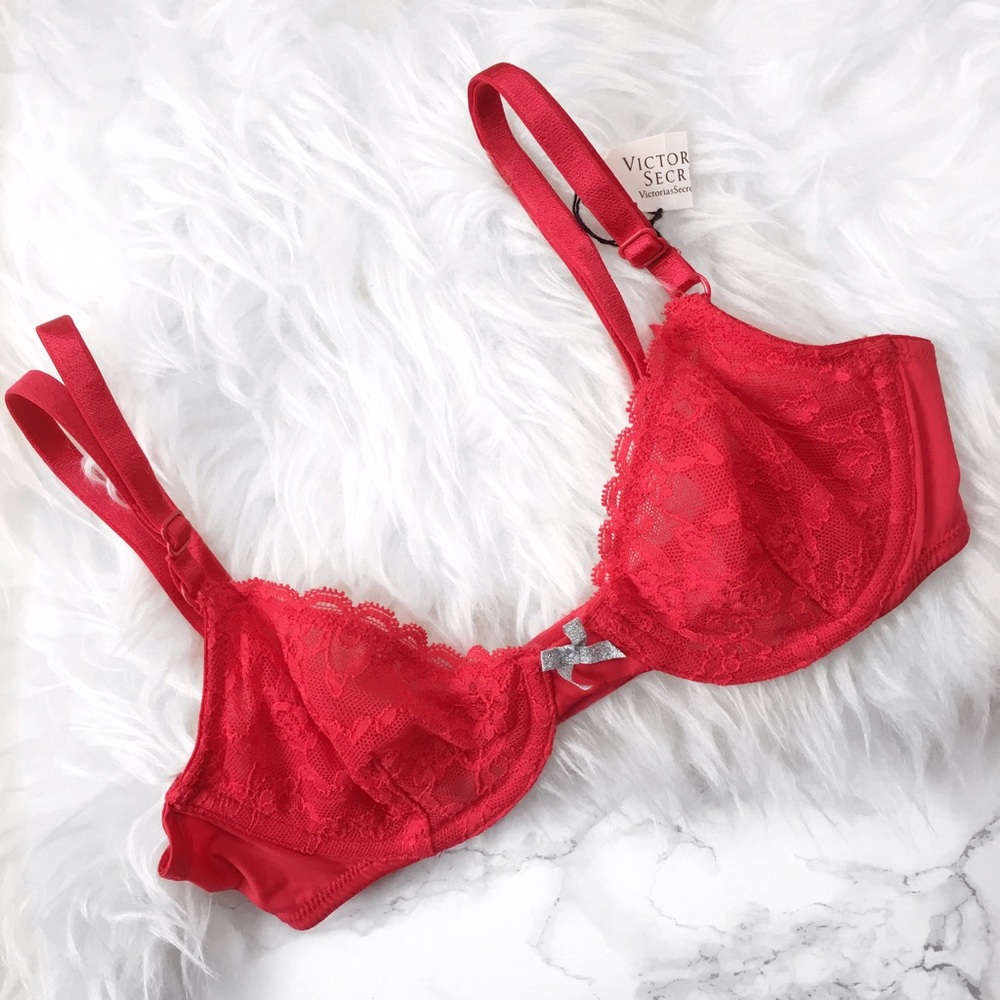 Victoria's Secret red lace bralette NWT - Picture 1 of 5