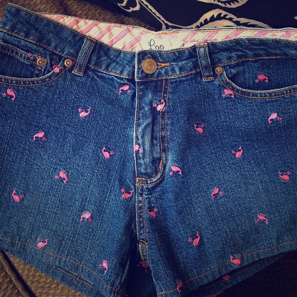 Lilly Pulitzer Whale Denim Shorts