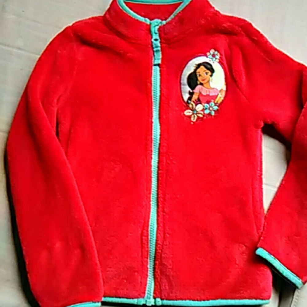 Disney store fuzzy zip up 5/6