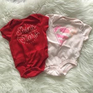 Two Old Navy Onesies. 0-3mo.