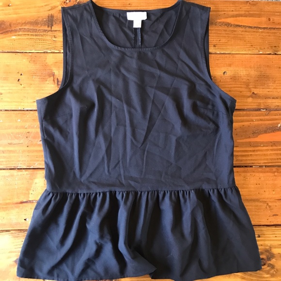 LOFT Tops - LOFT gathered peplum sleeveless blouse