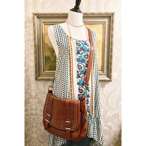 The Sak Tobacco double buckle Silverlake crossbody