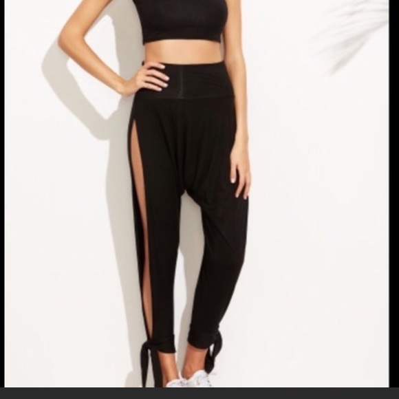 ⭐️⭐️⭐️⭐️⭐️Size L Sexy Side Split Harem Pants - Picture 3 of 4