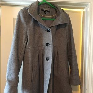 DKNY grey wool winter coat