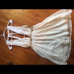 White and gold dress