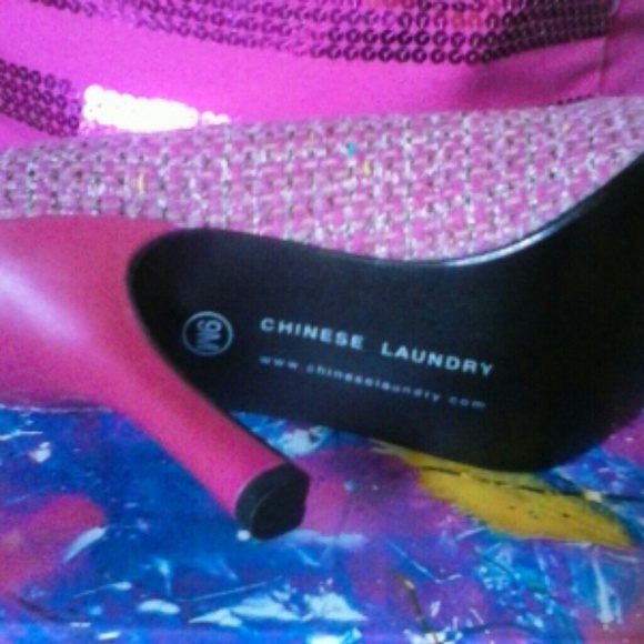 Chinese Laundry Hot Pink Tweed Heels SIZE 9M **NIB** - Picture 4 of 5