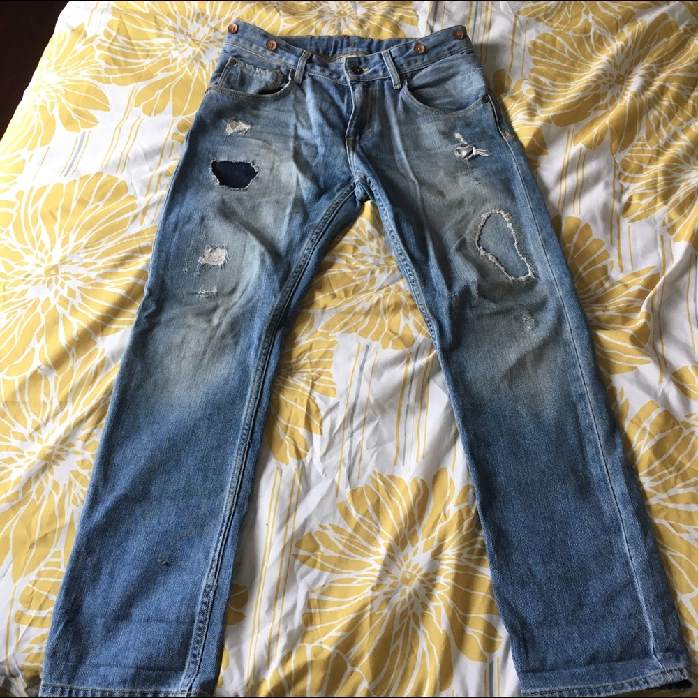 H&M &Denim Relaxed Fit Boys Distressed Jeans