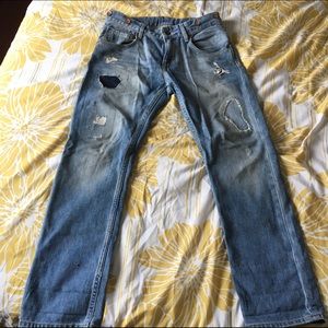 H&M &Denim Relaxed Fit Boys Distressed Jeans