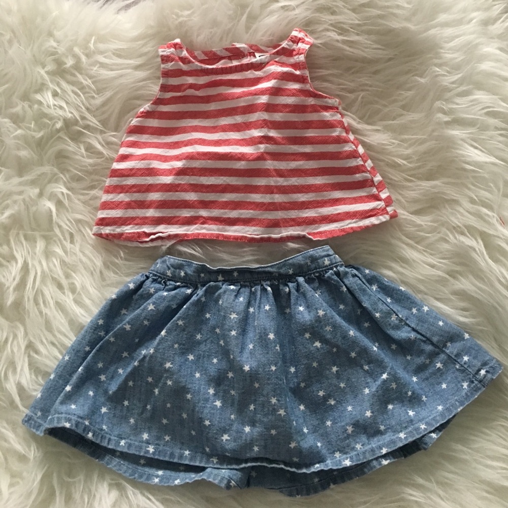 ◼️SOLD◼️🇺🇸Old Navy🇺🇸 Baby Girl Tank & Skort.
