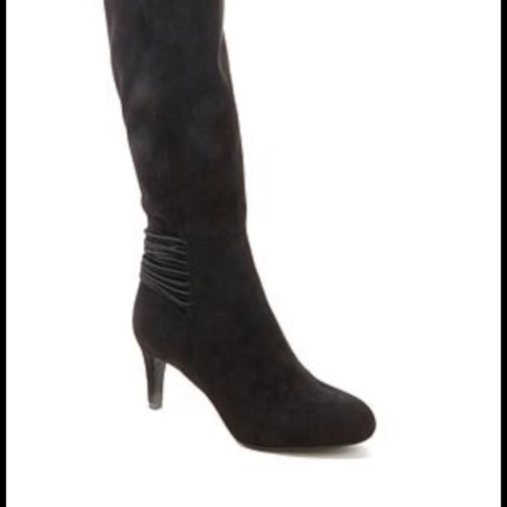 BCBGeneration Black Stretch Suede Rozz Boots Sz 9