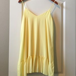 Lulus yellow chiffon dress