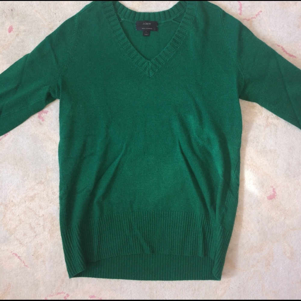 J Crew Green Sweater (cashmere!)