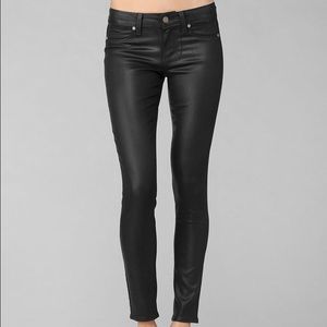 Paige Verdugo Ankle Black Silk Coating Denim 31