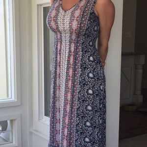 Beautiful navy and pink maxi