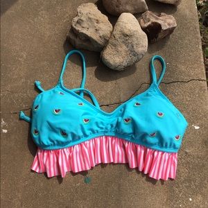 Watermelon print swim top