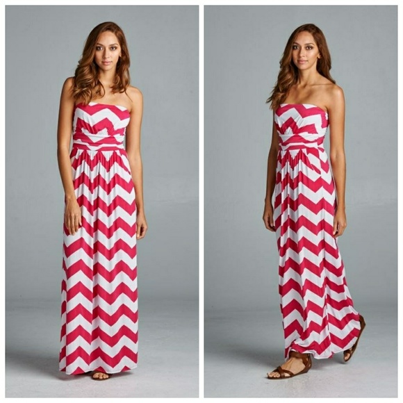 Farrah Chevron Print Maxi - Picture 4 of 5