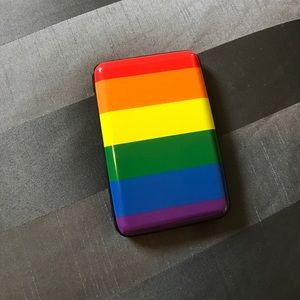 Brand new hard case rainbow 🌈 security wallet