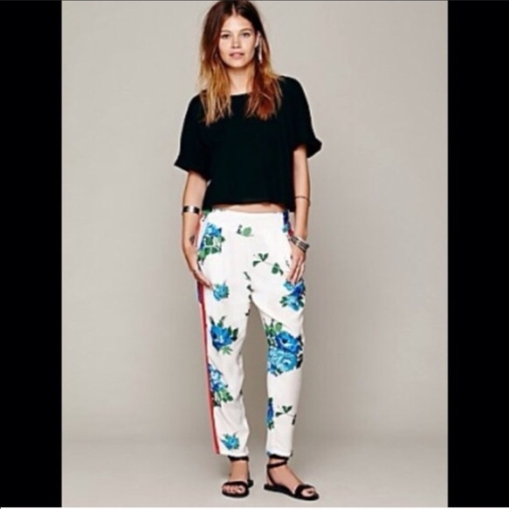 HP Free People Floral Pleat Pant