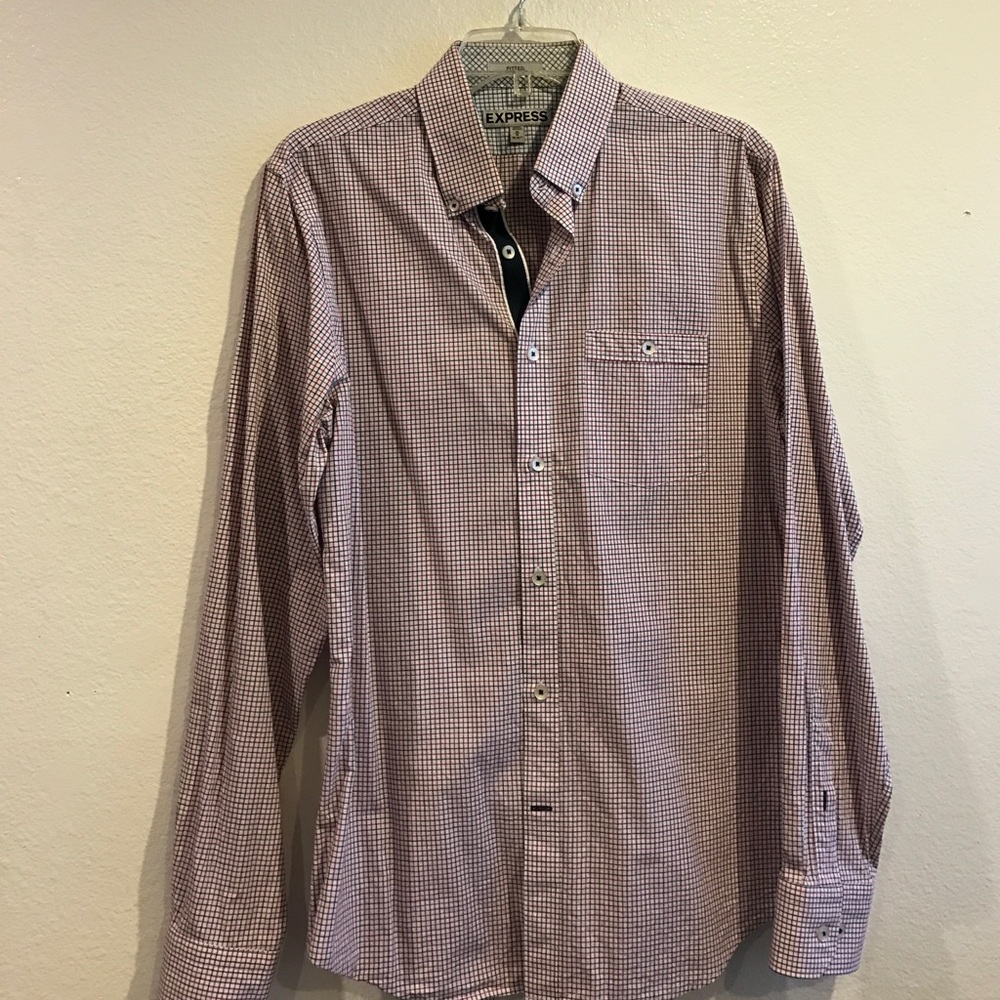 Express Men's 1MX fitted Dress Shirt sz M