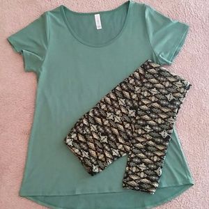 Lularoe M Classic T and OS Leggings