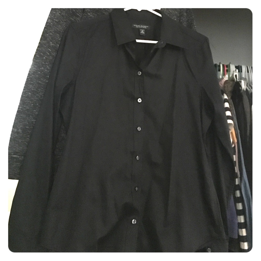 Black button down dress shirt