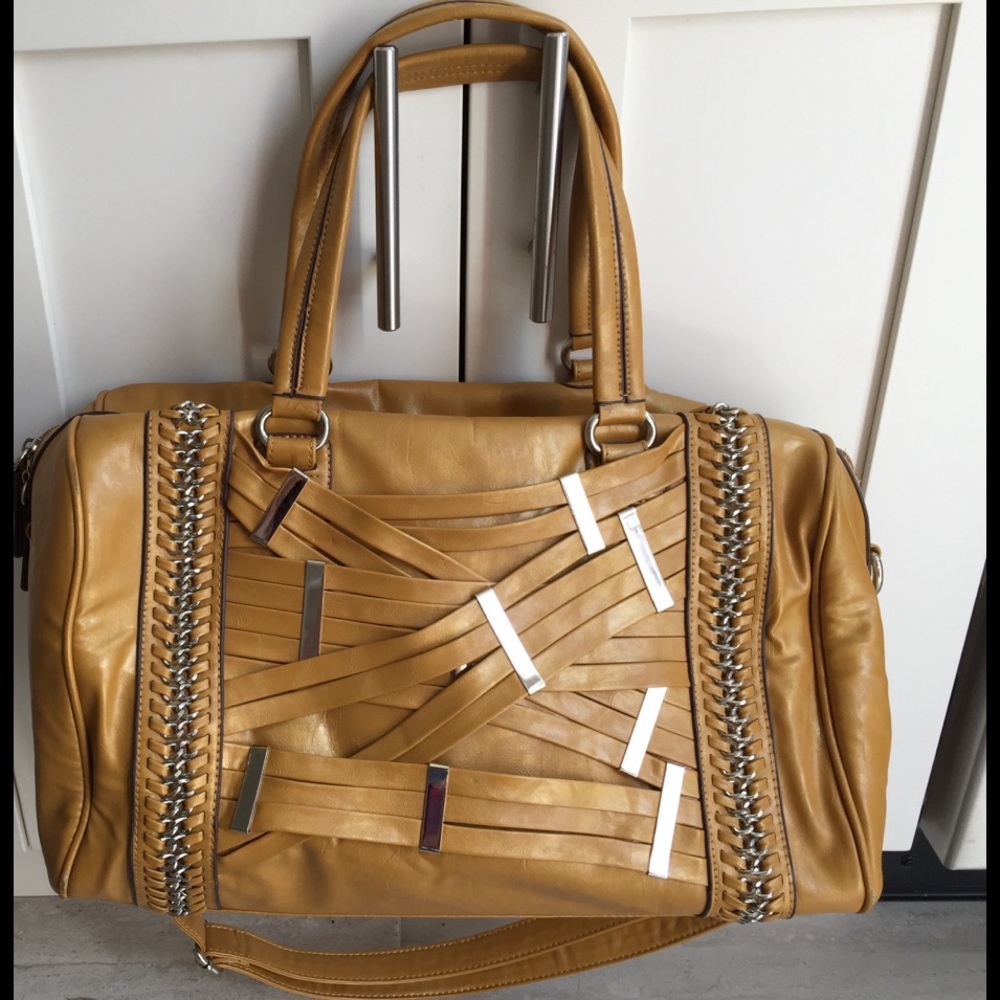 Mustard/marigold oversized tote