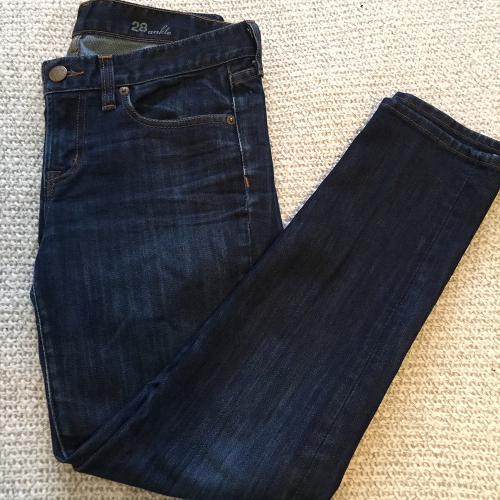 J. Crew "Toothpick" ankle jeans