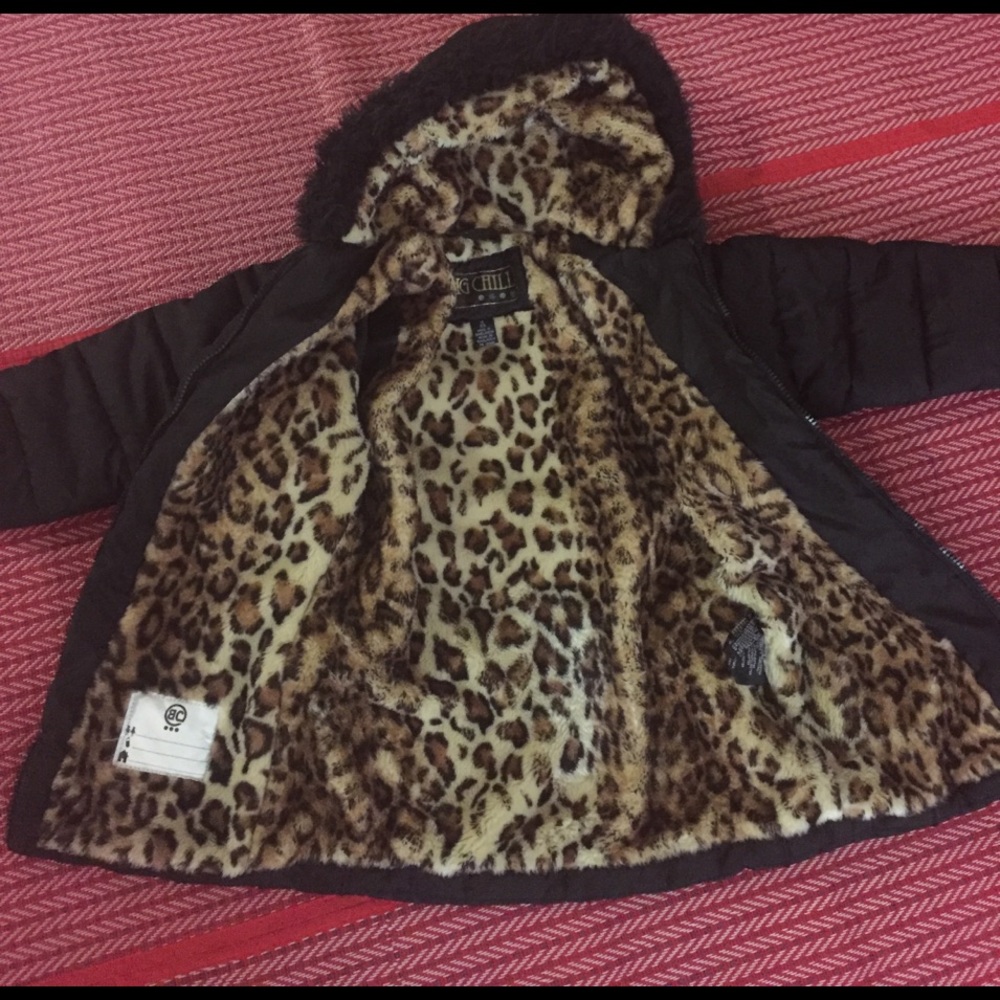Girl's Leopard Winter Jacket