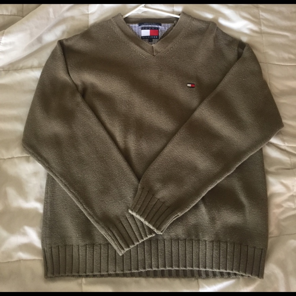 Vintage Tommy Hilfiger Olive Green Sweater