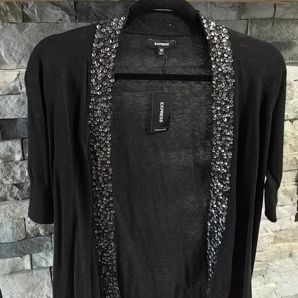 Express sequin cardigan