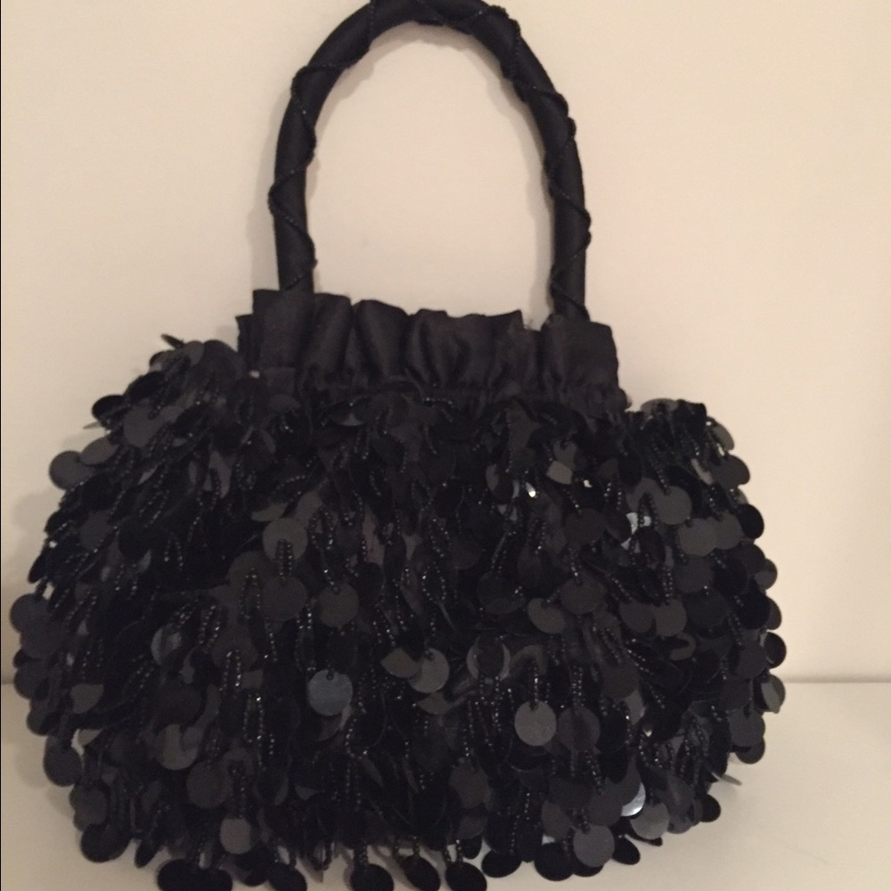 Cute little black sequin evening bag