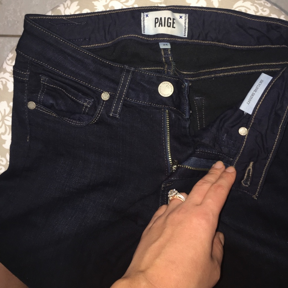 Paige Skinny Jeans 24 Dark Wash