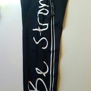 Leggings BE STRONG black and white