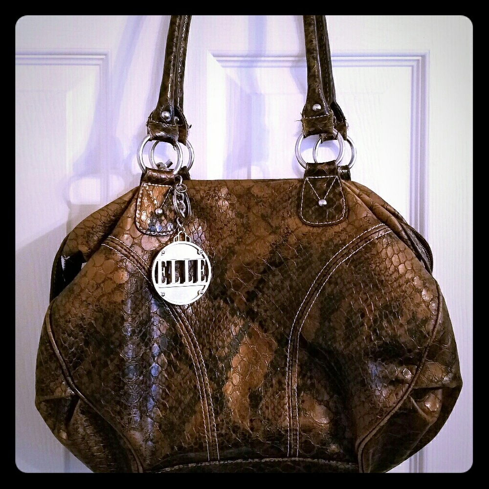 Final Price! Elle Faux Snakeskin Hobo Bag