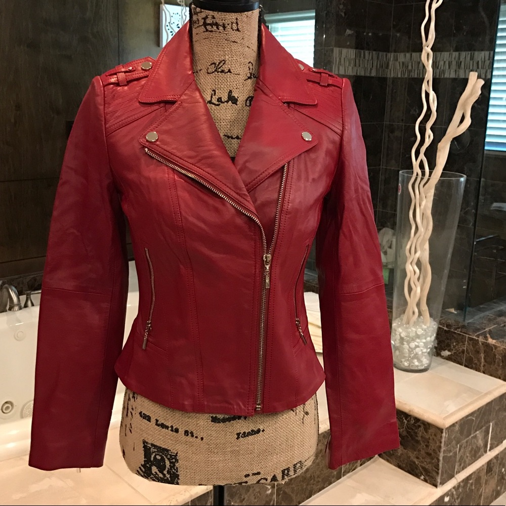 White House Black Market leather jacket